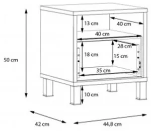Szafka nocna do sypialni Hayato Sleeping HYTK011-M215 Meble Forte 4