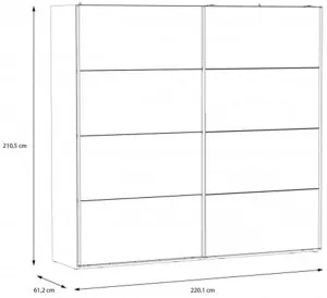 Szafa ubraniowa z lustrami Hayato Sleeping HYTS92411-M717 Meble Forte 3