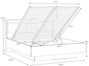 Łóżko sypialniane 160 cm Hayato Sleeping HYTL1162B-M215 Meble Forte 5