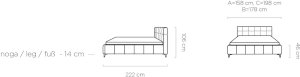 Łóżko sypialniane dwuosobowe Naomi SR 160 Wersal 7
