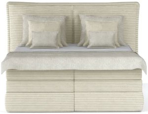 Łóżko kontynentalne tapicerowane do sypialni Madden 160x200 cm