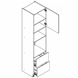 60 dolna słupek zabudowa piekarnika i mikrofalówki, 2 szuflady wys. 235.7 cm Layman 3