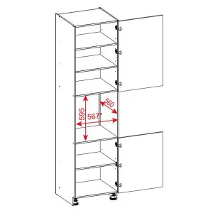 60 dolna słupek zabudowa piekarnika wys. 235.7 cm Layman 2