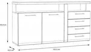 Komoda biała Tuluza TUZK231B Meble Forte 4