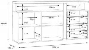 Komoda biała Tuluza TUZK231B Meble Forte 5