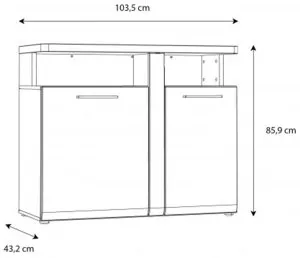 Komoda z drzwiami Tuluza TUZK221B Meble Forte 4