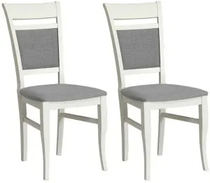 Krzesło białe Kashmir komplet 2 szt. Meble Forte 1