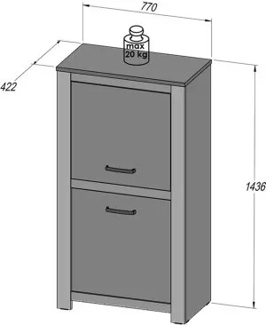 Szafka P Havanna HVNS411R Meble Forte 3