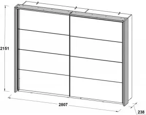 Listwy okalające z oświet. Bellevue DMRZ01B Meble Forte 2