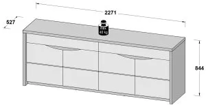 Komoda LED Saint Tropez STZK241B Meble Forte 3