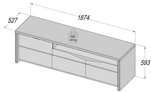 Szafka pod RTV Saint Tropez STZT131B Meble Forte 3