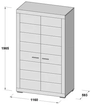 Szafa ubraniowa Snow SNWS82 Meble Forte 3