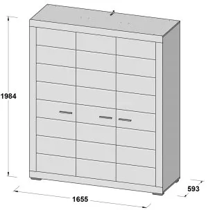 Szafa ubraniowa Snow SNWS83 Meble Forte 3