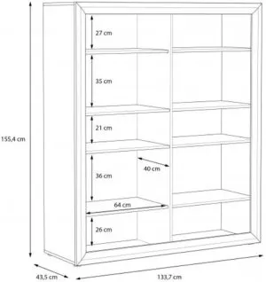Witryna dąb Tiziano TZV54B Meble Forte 4