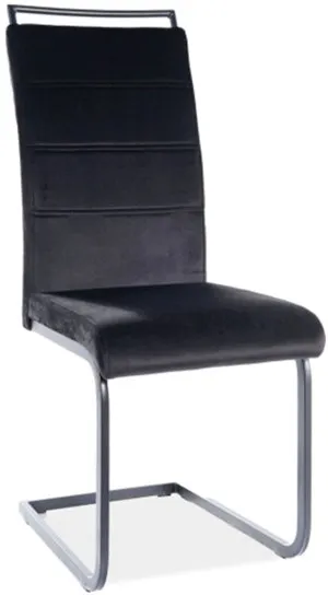 Krzesło H441 velvet czarny stelaż/czarny tap. 117 Signal Meble 1