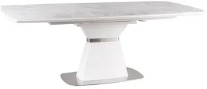 Stół Saturn II ceramic biały efekt marmuru/biały mat 160(210)x90 Signal Meble 1