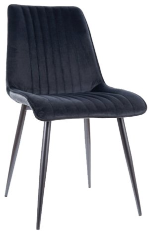 Krzesło Kim velvet czarny stelaż / czarny bluvel 19