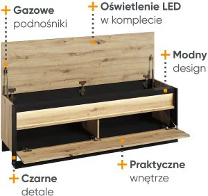 Szafka na buty 135 cm Quant QG-04 Lenart Meble 4