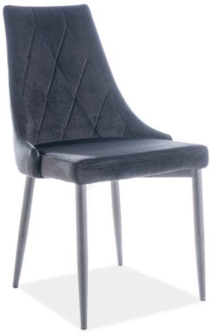 Krzesło Trix B velvet czarny stelaż/czarny bluvel19
