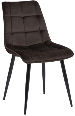 Krzesło Chic velvet czarny stelaż / brąz bluvel 48