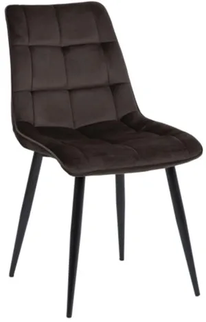 Krzesło Chic velvet czarny stelaż / brąz bluvel 48 Signal Meble 1