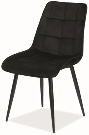 Krzesło Chic velvet czarny stelaż/czarny bluvel 19 Signal Meble 1