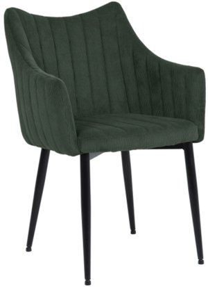 Krzesło Monte sztruks czarny stelaż / zielony fjord 79