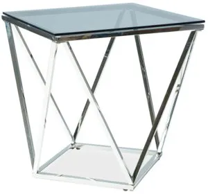 Ława Silver B szkło dymione/srebrny 50x50 Signal Meble 1