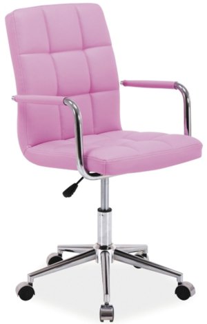 Fotel obrotowy Q-022 różowy