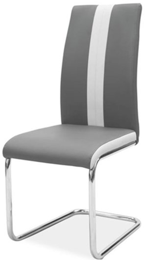 Krzesło H200 chrom/szary