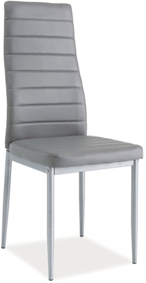 Krzesło H261 bis aluminium/szary ekoskóra