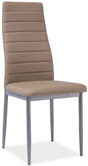 Krzesło H261 bis aluminium/ciemny beż ekoskóra