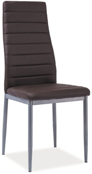 Krzesło H261 bis aluminium/brąz ekoskóra
