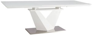 Stół Alaras III biały / biały lakier 160(220)x90