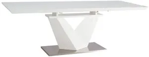 Stół Alaras III biały / biały lakier 160(220)x90 Signal Meble 1