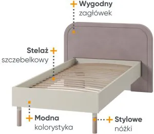 Łóżko jednoosobowe 90 cm Harmony HR-08 Lenart Meble 3