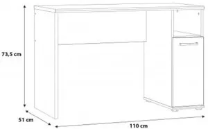 Biurko dąb artisan Niko CPLB21N-D78 Meble Forte 3