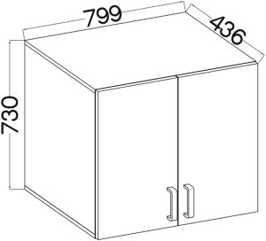 Szafka górna dwudrzwiowa jasno-szara 104 Malta LG/LG Stolarz Lempert 2