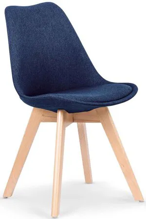 K303 krzesło ciemny niebieski / buk Halmar 1