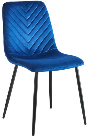 Krzesło velvet (niebieskie)