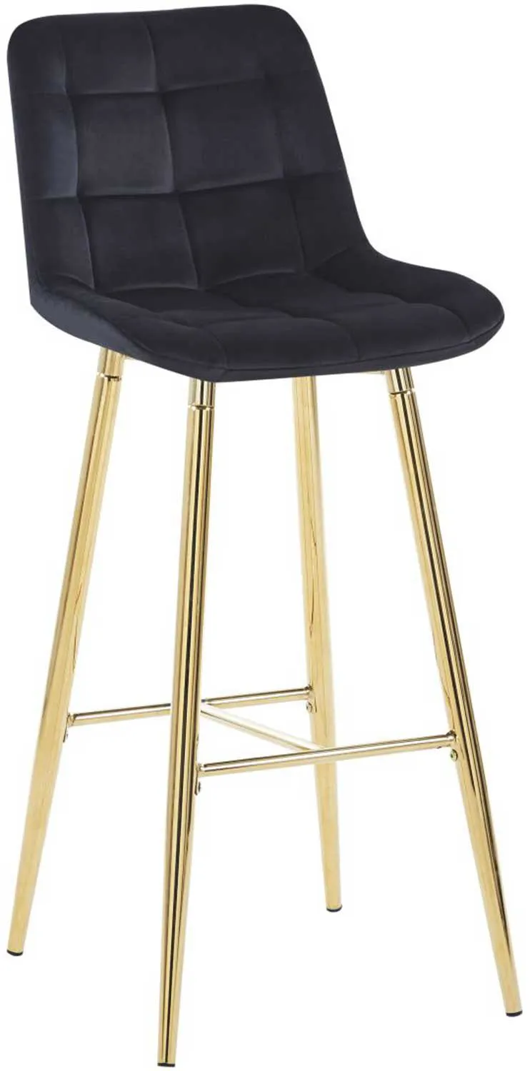 Hoker velvet czarny (złoty stelaż) Furnitex