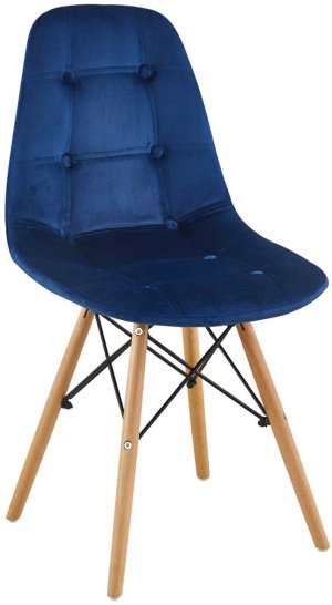 Krzesło velvet (niebieski)