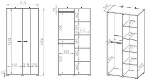 Szafa dwudrzwiowa Colt 02 ML Meble 3