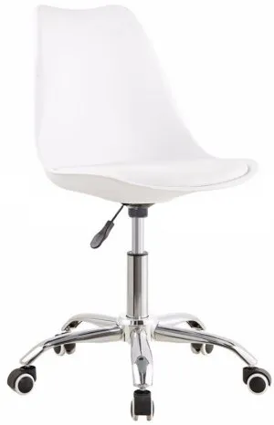 Krzesło obrotowe (biel + biała poduszka) Furnitex 1