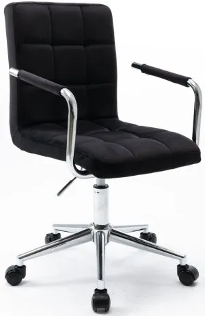 Fotel obrotowy velvet (czarny) Furnitex 1