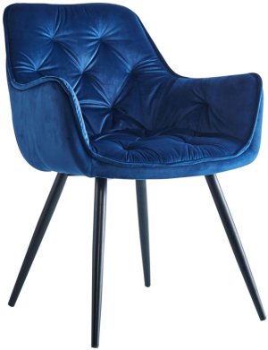 Krzesło velvet (niebieskie)