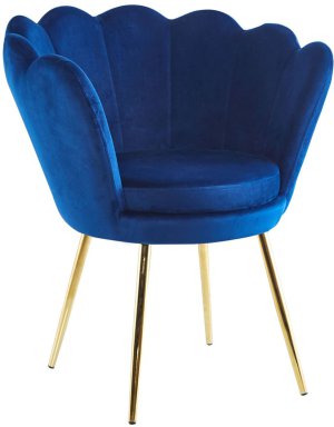 Fotel velvet (niebieski)