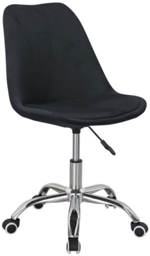 Krzesło obrotowe velvet (czarne)