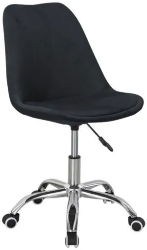 Krzesło obrotowe velvet (czarne) Furnitex 1