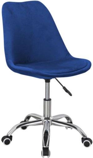 Krzesło obrotowe velvet (niebieskie)